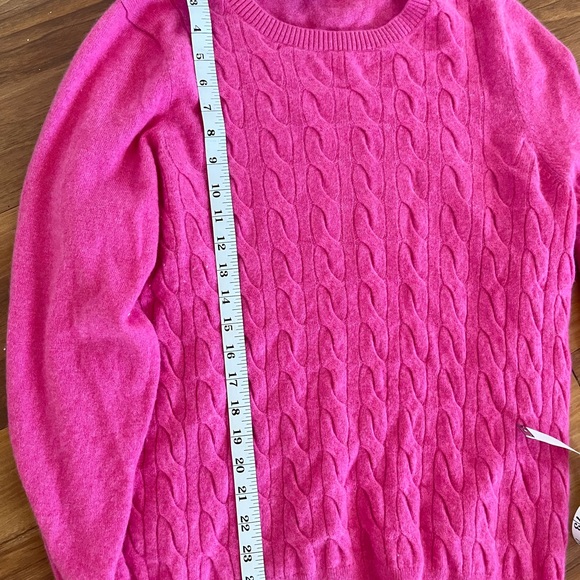 Talbots Vibrant Pink Cable Knit Sweater - Picture 6 of 8
